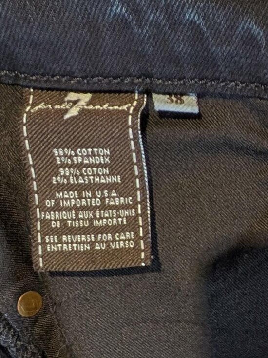 7 for all Mankind Standard button front 5 pocket wide leg jean Size 38 - Picture 4 of 4